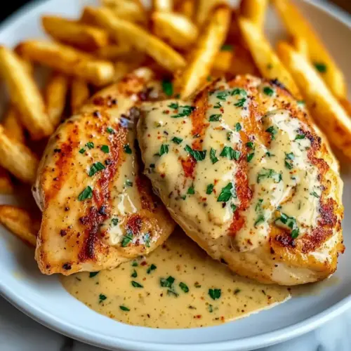 Chicken Fillet in Spicy, Creamy Garlic-Parmesan Sauce