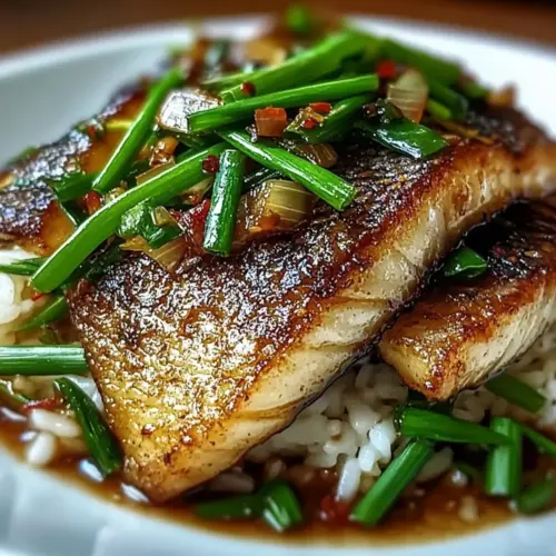 Ginger Onion Fried Sea Bass