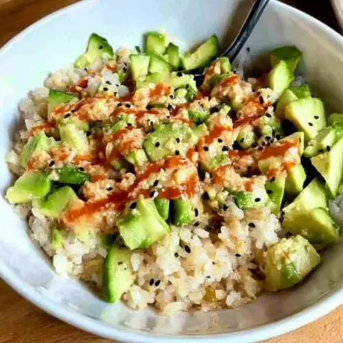 Canned Tuna Rice Bowl