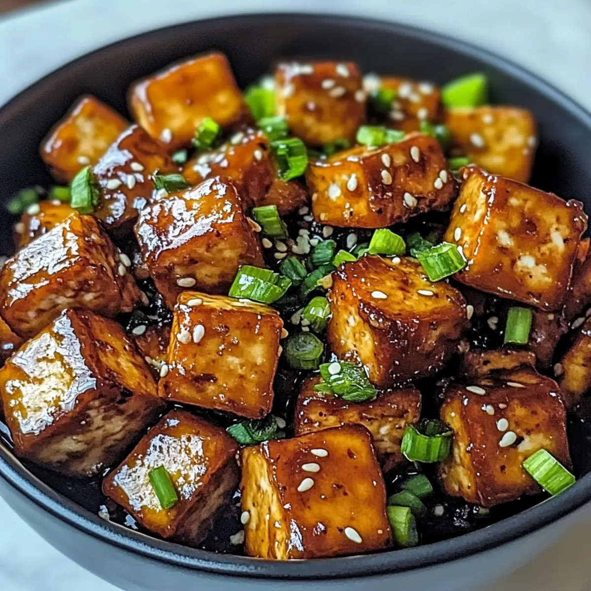 Crispy Honey Garlic Tofu