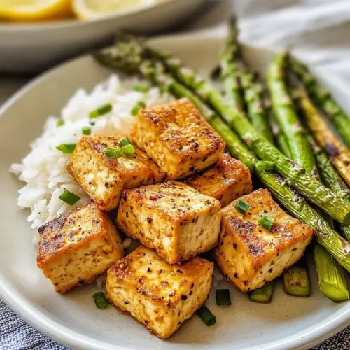 Lemon Pepper Tofu and Asparagus
