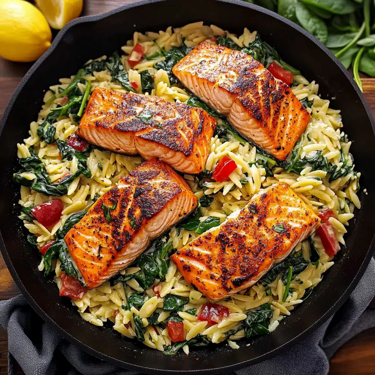 Salmon Orzo