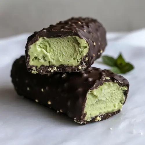 Creamy Avocado Mint Chocolate Ice Cream Bars