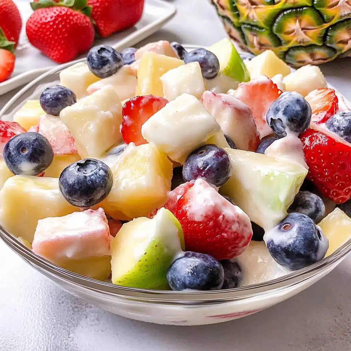 Creamy fruit salad