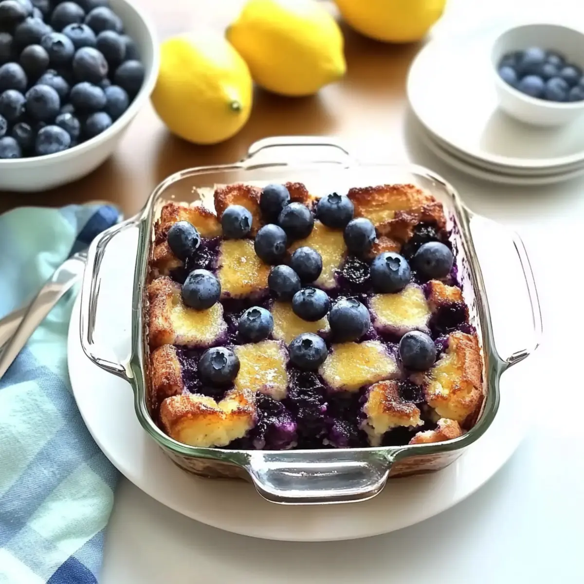 Overnight Lemon Blueberry French Toast