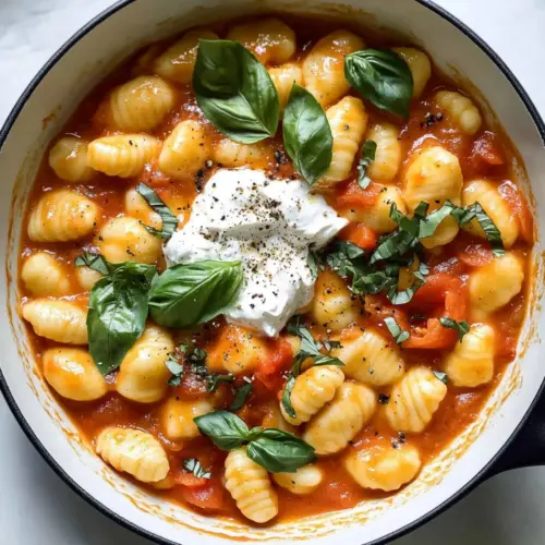 Creamy Tomato Gnocchi with Burrata