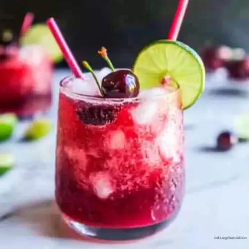 Honey Sweetened Fresh Cherry Limeade
