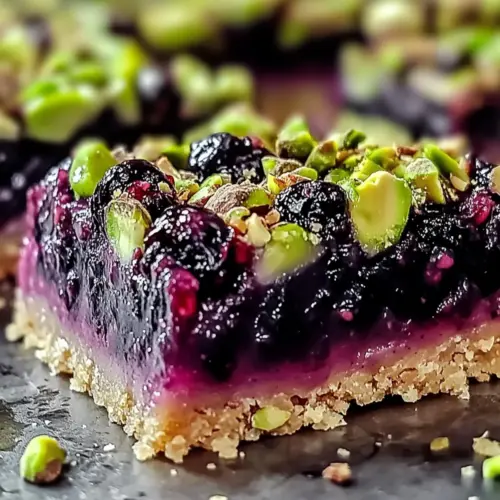 Blackberry Pistachio Dream Bars