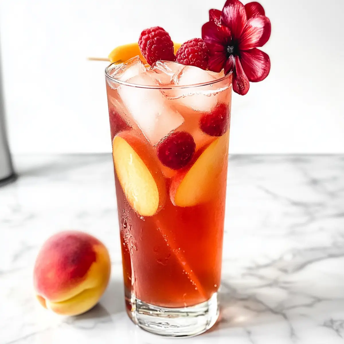Bellini Peach Raspberry Iced Tea