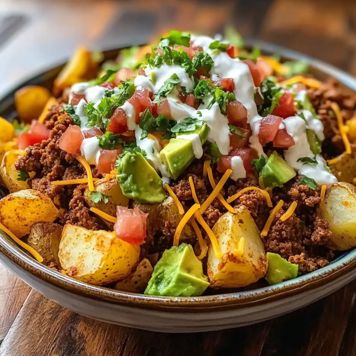 Loaded Potato Taco Bowl