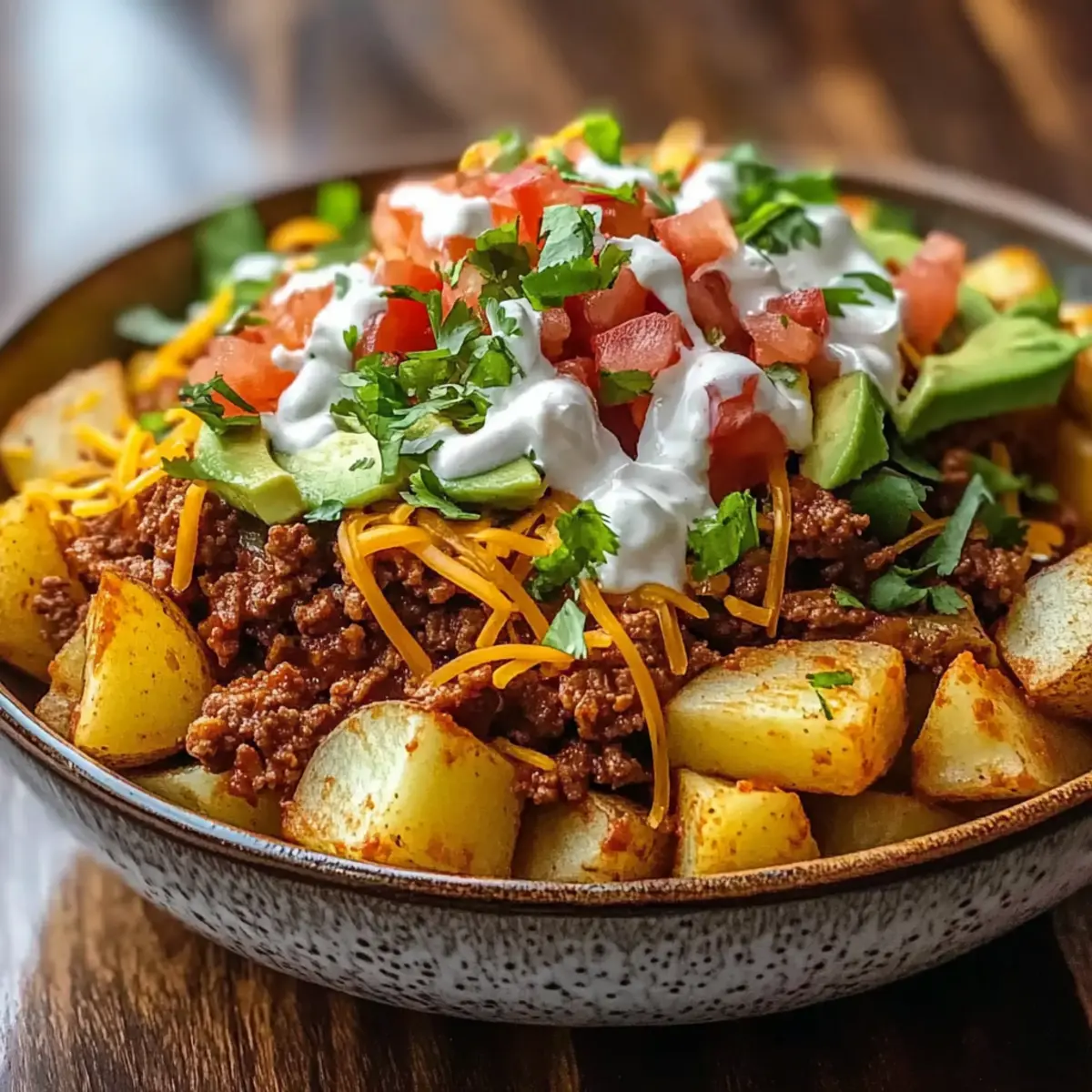 Cheesy Taco Potatoes