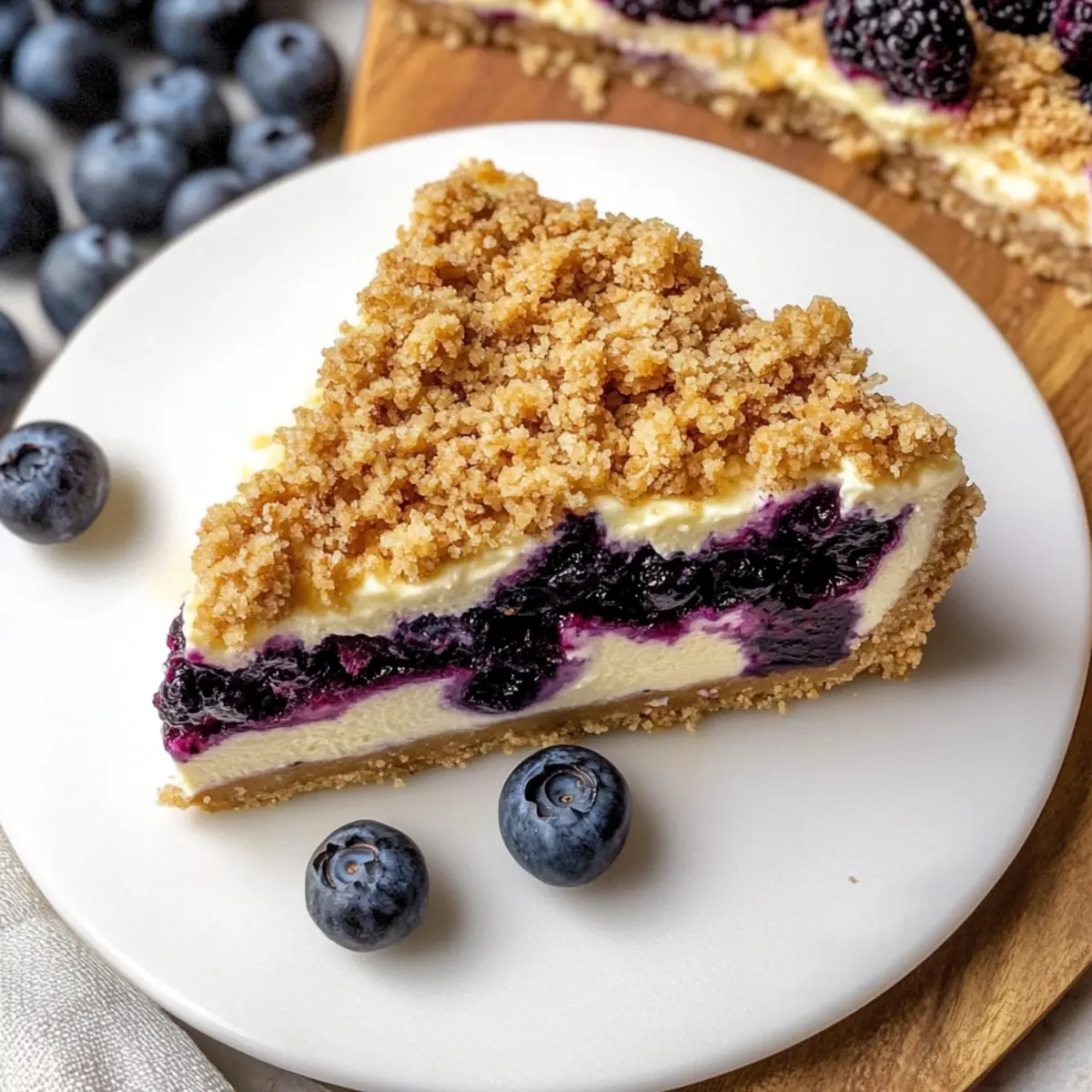 Blueberry Crumble Cheesecake