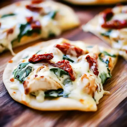 Tuscan Garlic Chicken Pita Pizzas