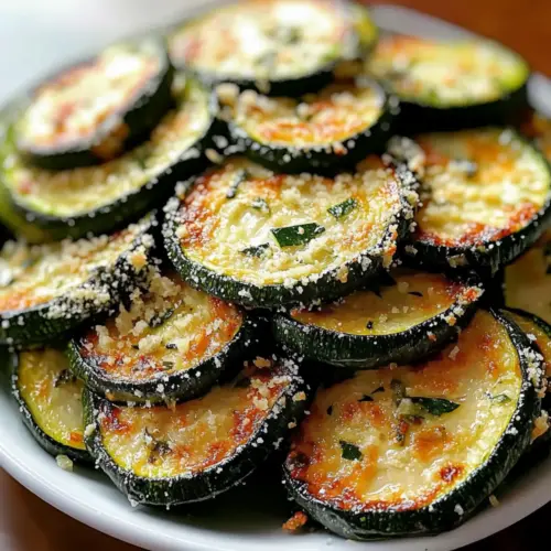 Crunchy Garlic Parmesan Roasted Zucchini