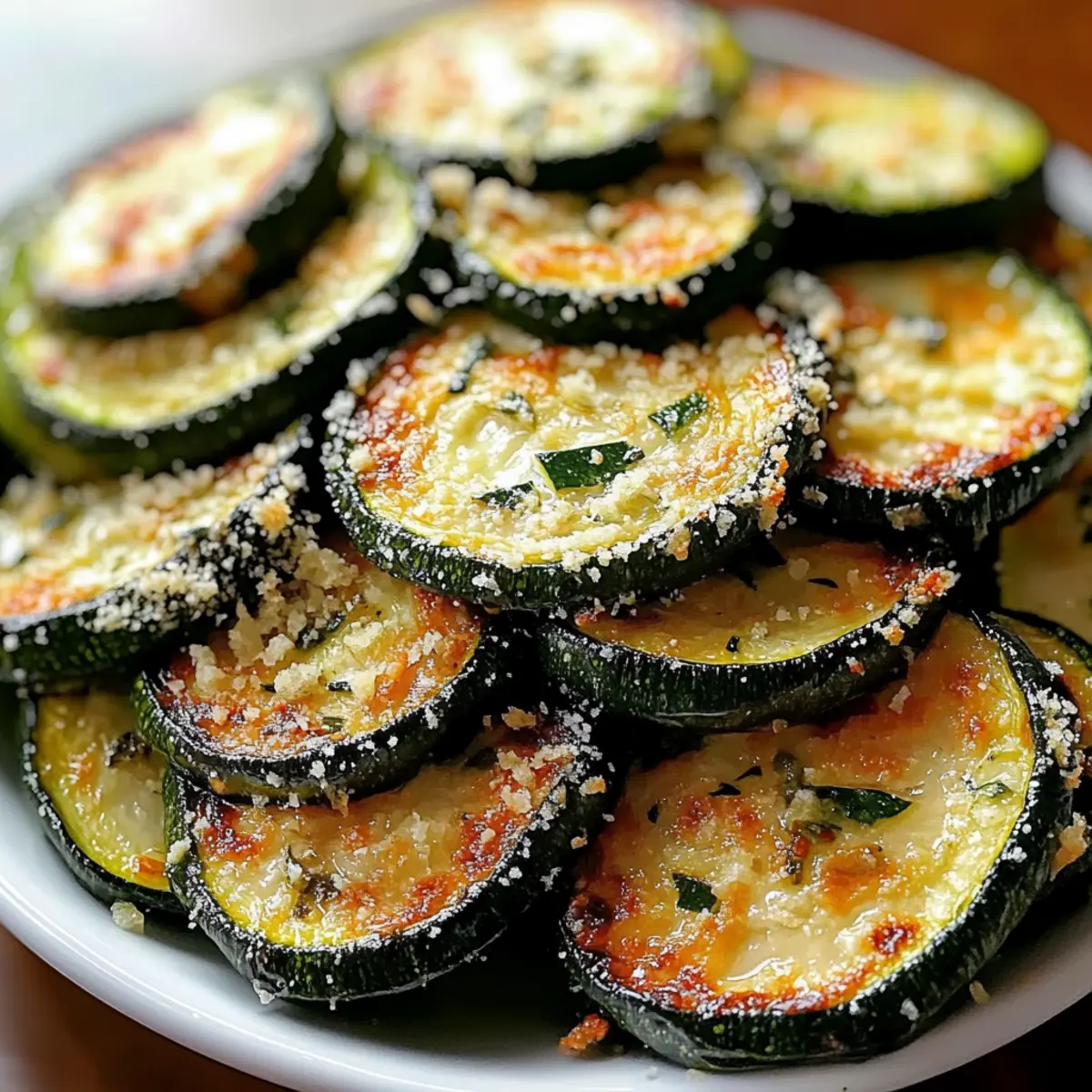 Crunchy Garlic Parmesan Roasted Zucchini