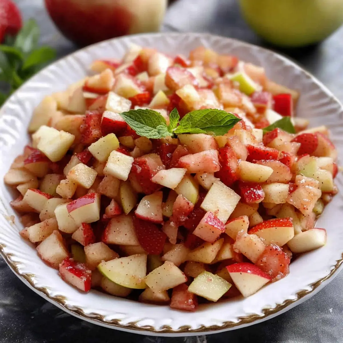 Fresh Apple Salsa with Strawberries